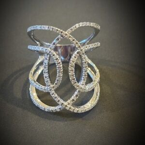 Diamond Open-Circle Ring